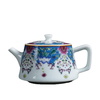 PRIJUOSTĖLĖ Spalvos Emalio Arbatinukas 215ml Jingdezhen Keramikos arbatinukas Kinijos Kung Fu Arbatos Rinkinys Aukštos Kokybės Porceliano Virdulys Virdulys