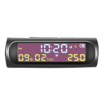 PSSS Atrodo Saulės Automobilių Skaitmeninis Laikrodis su LCD Laiką Data-Automobilių Temperatūros daviklis Lauko Asmeninių Automobilių Dalys Apdaila