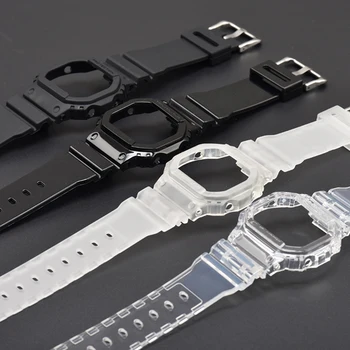 Pakeitimo Žiūrėti Band Apyrankę, Dirželį Casio G-Shock DW5600 DW5610 GWB5600HR GWM5610 Bezel smartwatch Atveju Silikono Watchband