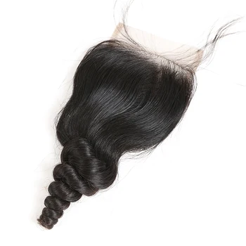 Palaidos Bangos 4x4 Nėrinių Uždarymo Žmogaus Plaukų Uždarymo 10-20 Cm Šveicarijos Nėrinių Uždarymo Brazilijos Uždarymo Viena Sumažinti pirmojo Spaudimo Plaukus Uždaryti