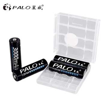 Palo 12pcs 1.2 V Įkraunamas Akumuliatorius AA NI-MH Baterija 3000mAh Baterija AA Pre-už Batterie Bateria Žaislų Kamera, Žibintuvėlis