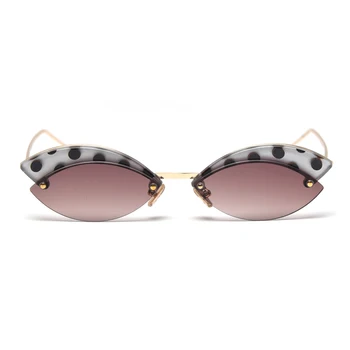 Peekaboo pusiau taškus moterų retro akiniai nuo saulės katės akių 