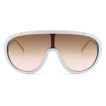 Peekaboo vienas gabalas akiniai nuo saulės moterims, negabaritinių karšto pardavimo mens akiniai ruda balta saulės akiniai vyrų 2020 metų vasaros uv400