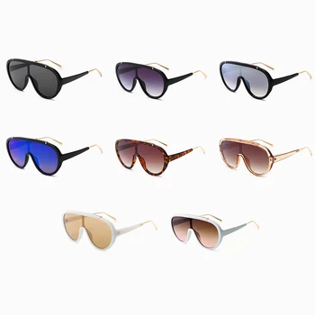 Peekaboo vienas gabalas akiniai nuo saulės moterims, negabaritinių karšto pardavimo mens akiniai ruda balta saulės akiniai vyrų 2020 metų vasaros uv400
