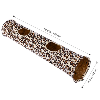 Pet Tunelio Leopardas Spausdinti Naminių Triušių Žaisti Tunelio Išardomi Tunelio Erdvės Taupymo Netoksiška Žaislai Šunims, Kačių, Triušių 120x250 cm