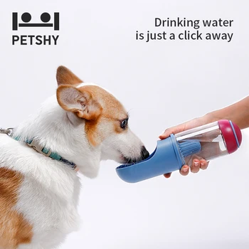 Petshy šunelis Vandens Butelis Plastikiniai Nešiojami Vandens Butelis Augintiniai Lauko Kelionių Geriamojo Vandens Tiektuvas Dubenį Šunims