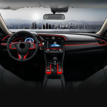 Piano Red Interjero formavimo padengti ABS Decroation padengti slenkstukai Honda Civic 10 LHD Automobilių Stilius