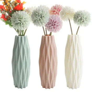 Plastikinių Gėlių Vaza Apdailos Namų Baltos Vazos Imitacija Keramikos Vaza, Vazonas Apdailos Šiaurės Stiliaus Gėlių Krepšelis