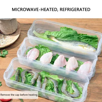 Plastikinės Sandėliavimo Dėžes, Šaldytuvas talpinimo Maisto produktų Laikymo indai su Dangteliu Virtuvės Šaldytuvas Kabineto Šaldiklio Stalas Organizatorius
