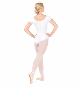Plius Dydis Moterų Nailono Baleto Trumpas Rankovės Leotard Šokio Kostiumai Suaugusiųjų Gimnastikos Šokių Triko Viršūnes Spandex Šokių Drabužiai