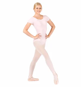 Plius Dydis Moterų Nailono Baleto Trumpas Rankovės Leotard Šokio Kostiumai Suaugusiųjų Gimnastikos Šokių Triko Viršūnes Spandex Šokių Drabužiai