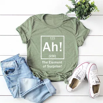 Plius Dydis S-5XL Vasaros T-Shirt AH Elementas, Print T Shirt Marškinėliai Moterims Medvilnės, O Kaklo trumpomis Rankovėmis Viršūnes Atsitiktinis Rožinės spalvos Marškinėlius