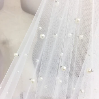 Plotis 150CMX1M China Perlai Tiulio Audinio Pearl Tinklinio Vestuvės Dress Sijonai Etape Apdailos Audiniai, Organza