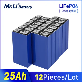 Ponas Li 3.2 V 25Ah lifepo4 baterija ląstelių 12pcs įkraunamas akumuliatorius, Naudojamas saulės UPS mažo greičio elektrinių transporto priemonių ES MUMS TAX FREE