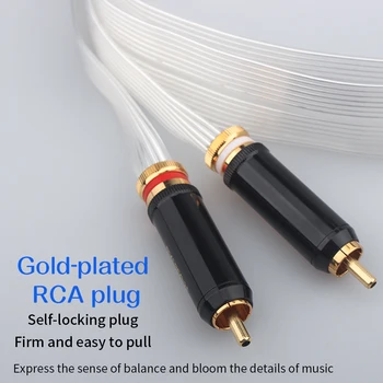 Pora OCC Sidabro Padengtą RCA Su XLR Laidas 14 Core Dekoderis, Stiprintuvas HiFi Audio Line