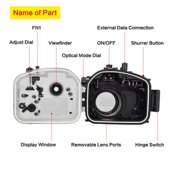 Povandeninio Sporto Fotoaparato Atveju Vandeniui Korpusas Panasonic GH5 po vandeniu 40m Fotografijos Parama Visų Funkcijų apsauginėje dėžėje