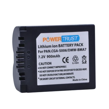 PowerTrust 1Pc CGA-S006 CGR CGA S006E S006A S006 Baterija + LCD USB Kroviklis skirtas Panasonic DMC FZ7 FZ8 FZ18 FZ28 FZ30 FZ35 Fotoaparatas