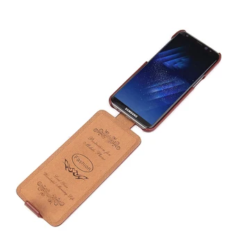 Prabanga R64 Retro Vertikali Odos Flip Cover Case For Samsung Galaxy S8 Plius S9 S10 S7edge 8 Pastaba Coque