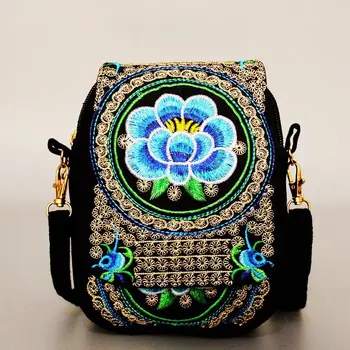 Prabanga Rankinės Moterims, Krepšiai Dizaineris Retro Etninės Stiliaus Ponios Pečių Maišą Mados Siuvinėjimo Mažas Kvadratas Krepšys