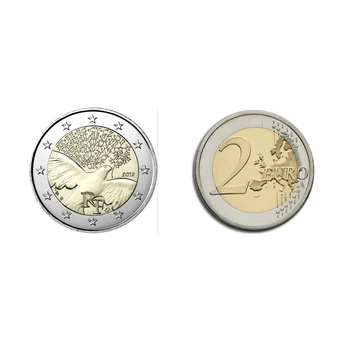 Prancūzija M. Europos Taikos Sukaktis 2 Eurų Proginių Monetų Unc Realių Originali Originalios Monetos