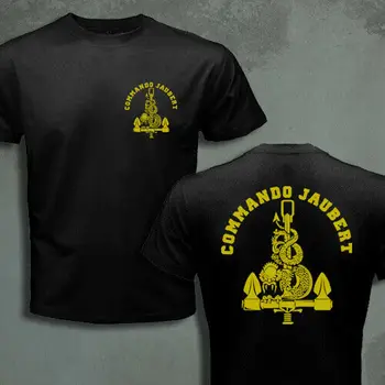 Prancūzijos Specialiųjų Pajėgų karinio jūrų Laivyno Frogmen UDT Commando Jūrų Jaubert Vyrų T-shirt 2020 m.