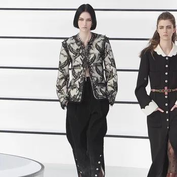 Prekės Dizaineriai Striukė Moterų 2020 M. Rudens Derliaus Nėriniai Siuvinėjimo Paltai Moterims Trumpas mujer chaqueta