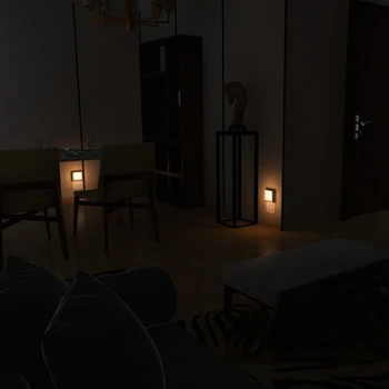 Pritemdomi Naktį Šviesos,LED pagrindiniai kištukiniai naktinių lempų lizdai Prijungti Sienos,Ryškumas Reguliuojamas, Miegamojo, Vonios kambario, Prieškambario