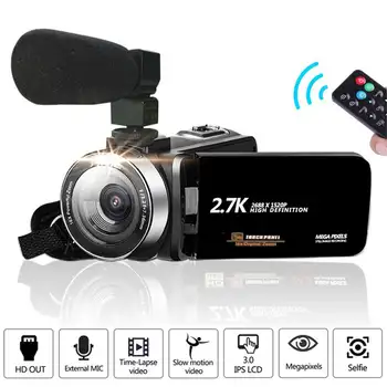 Profesinės 3000W 4K HD Vaizdo Kamera video Kamera, Naktinio Matymo 3,0 Colių HD Touch Screen Camera 18 X Digital Zoom Kamera Su Mic