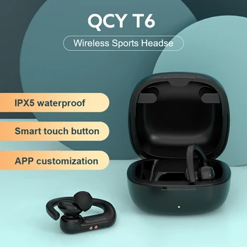QCY T6 IPX5 atsparumas Vandeniui HD Skambučius Belaidžio 