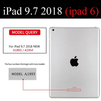 QIJUN tablet flip case for Apple ipad 9.7 2018 tapybos Smart pabusti Miego fundas kartus Stovėti padengti rubisafe už ipad6 A1893 A1954