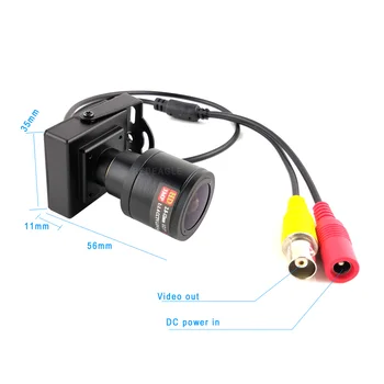 REDEAGLE VAIZDO Mini Analoginė vaizdo Kamera 2.8-12mm Reguliuojamas Objektyvas CVBS 700TVL Mini Varifocal lauke Namų Apsaugos Kamera,
