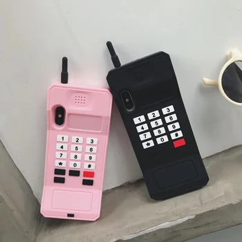 Retro 3D mobiliojo Telefono Minkštas Silikoninis Dangtelis, skirtas 