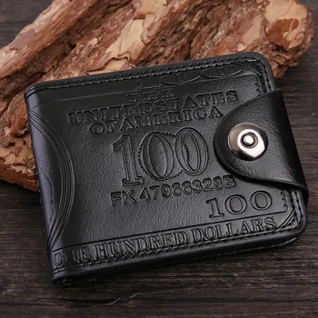 Retro Hasp Vyrų Piniginės 3D Dolerio Spausdinimo Kredito Piniginės, Vyriškos Ilgai Rankinėje Kortelės Turėtojas Monetų Multi Pocket Portfel Naujas Carteira