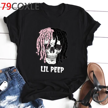 Rip Lil Peep Grafinis Cool Marškinėliai moterims Unisex Lil. Peep Reperis Juokingas Animacinių filmų T-shirt Cry Baby Atsitiktinis Marškinėlius Hip-Hop Top Tees