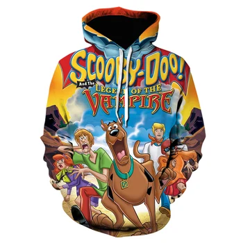 Rudenį Ir Žiemą, Vaikų Hoodie Scooby Doo 3d Spausdinimo Hoodies Atsitiktinis Berniukas Sportinę Populiarių Animacinių filmų Gobtuvu Megztinis