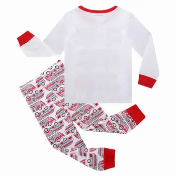SAILEROAD Pižama Vaikui Ugnies gesinimo sunkvežimis Berniuko pižama Rudenį Sleepwear Vaikai Kabina Drabužiai, Medvilniniai naktiniai drabužiai Kūdikių Drabužiai.