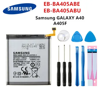 SAMSUNG Originalus EB-BA405ABE EB-BA405ABU 3100mAh baterijos SAMSUNG Galaxy A40 2019 SM-A405FM/DS A405FN/DS GH82-19582A+Įrankiai