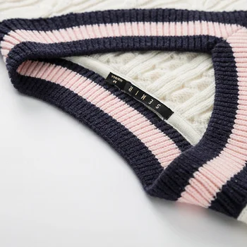 SEMIR Džemperis moterims prarasti plonas V-kaklo 2019 žiemos naujas minkštas megztinis kolegijos vėjo megztinis megztinis Šalies Stiliaus