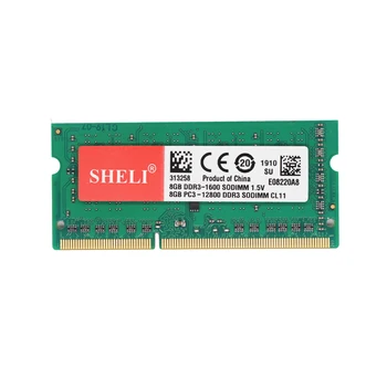 SHELI 8GB 1RX8 PC3-12800 DDR3 1 600mhz 204-pin 1,5 v SODIMM Laptop Memory RAM