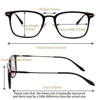 SHINU vyrų mėlynos šviesos blokavimas akinius rėmo vyrai palaipsniui Bifocal akiniai skaitymui didelis veidą negabaritinių rėmo pločio 150 mm akiniai