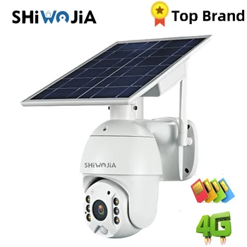 SHIWOJIA 4G / WI-FI Versija 1080P HD Saulės Skydelis Lauko Stebėjimo Kamerą 