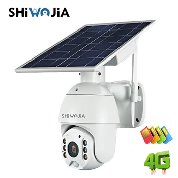 SHIWOJIA 4G / WI-FI Versija 1080P HD Saulės Skydelis Lauko Stebėjimo Kamerą 