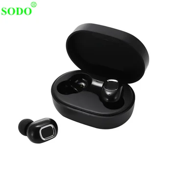 SODO T205 TWS Bluetooth V5.0 Rankų įranga Sporto Belaidžio Ausinės, 3D Stereo Ausinių Mini Ausyje Dvigubas Mikrofonas Su Baterija dėžutę