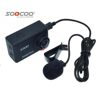 SOOCOO Priedai Išsiplėtė Microphone MIC Mike su Laikiklio Apkaba, skirta S200 S80 S300 4K WIFI Sportas Veiksmo Kameros