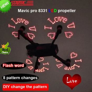 STARTRC DJI Mavic Pro 8331 LED Blykste Žodis Sraigto programuojamas Modelis Irklas DJI Mavic pro platinum Drone Priedai