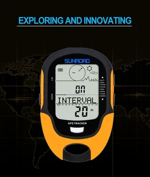 SUNROAD GPS Navigacijos Tracker Sporto Skaitmeninis Žiūrėti Armijos Valandų Važiavimo Karinės Aukštimatis, Barometras, Kompasas Locator reloj hombre