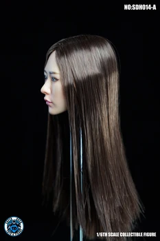 SUPER ANTIS SDH014 1/6 Masto Azijos grožio Mergina, Galvos Raižyti Modelis su ilgomis augalų plaukų moterų šviesiai vientisą Kūną