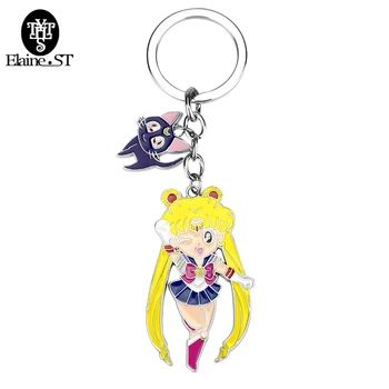 Sailor Moon Pav Žaislai Kawaii Anime Sailormoon Katė Modelis Keychain Pakabukas Cosplay Raktų Pakabukai Animacinių Filmų Paketų Prižiūrėtojų Raktinę Žaislas Vaikams Dovanų