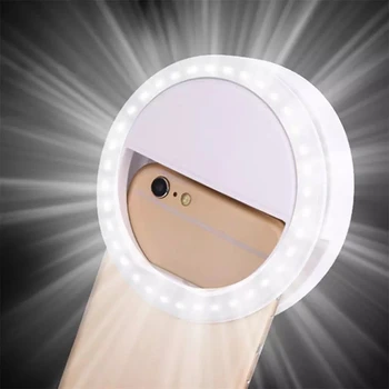 Selfie Led Šviesos Žiedas Nešiojamas Mobiliojo Selfie Lempos 