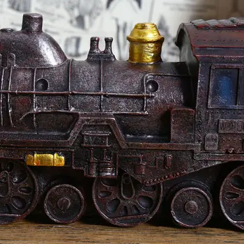 Senovinių Amatų Retro Geležies Garo lokomotyvą Traukinys modelis --HOME Office BARAS RETRO Dekoro Meno Statula Rinkti Papuošalai